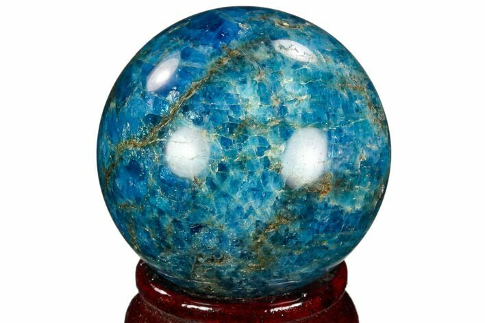 Bright Blue Apatite Sphere - Madagascar #121816